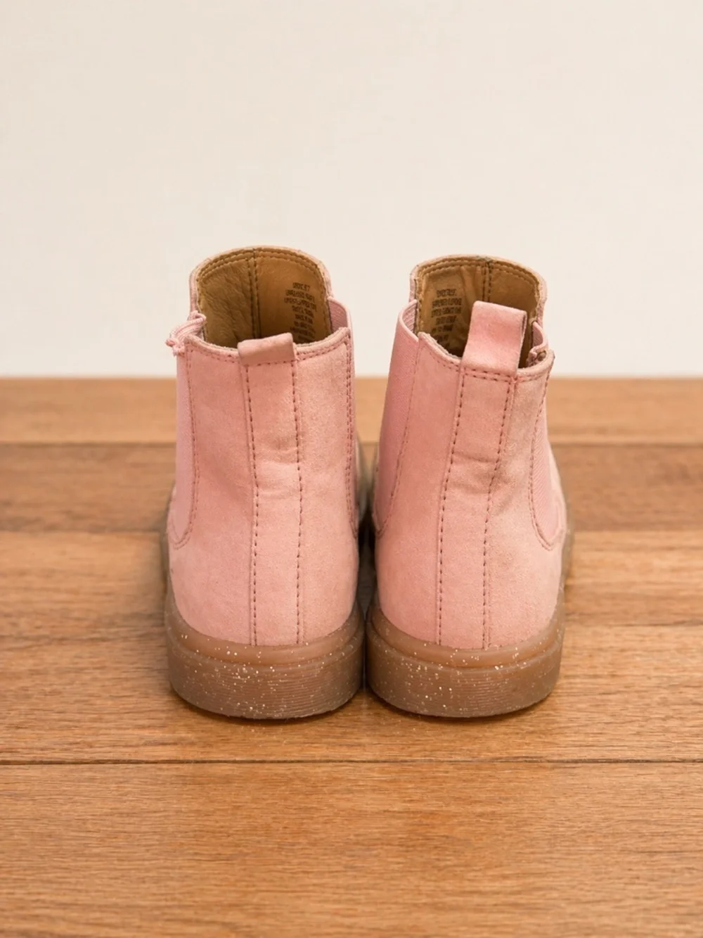 Toddler Pink Chelsea Boots | Glitter Sole | Ankle Booties | Size 9 Kids